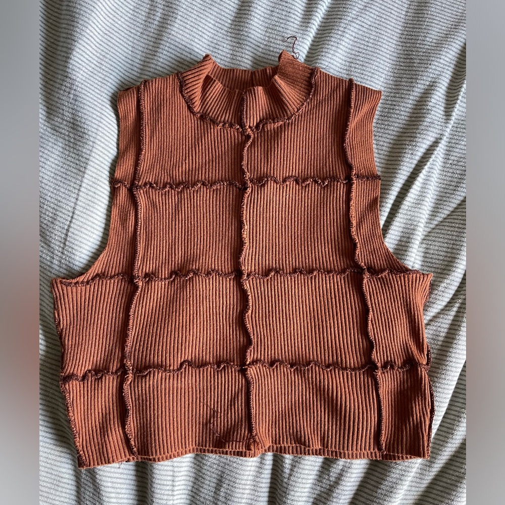 Patchwork Ribbed Crop Top
